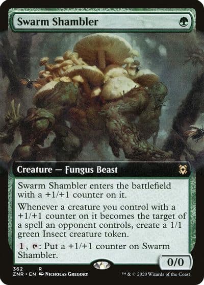 Swarm Shambler Extended Art Zendikar Rising Magic card