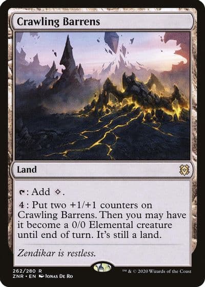 Crawling Barrens Zendikar Rising Magic card