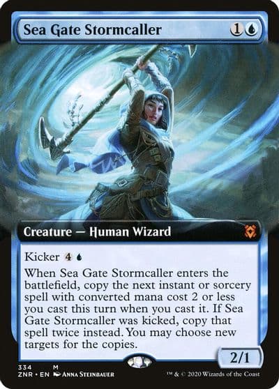 Sea Gate Stormcaller Extended Art Zendikar Rising Magic card