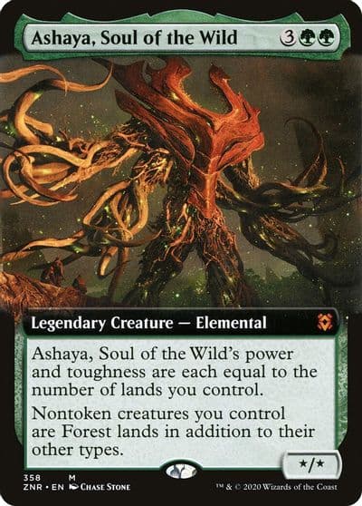 Ashaya Soul of the Wild Extended Art Zendikar Rising Magic card
