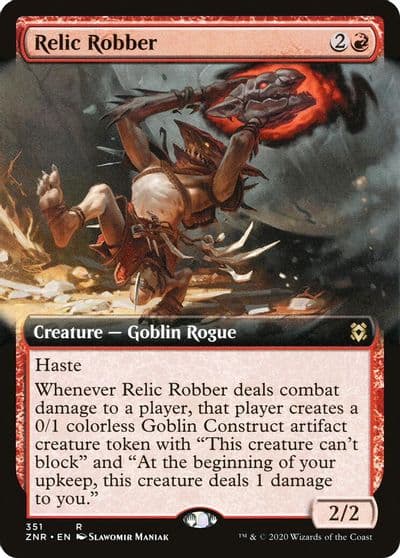 Relic Robber Extended Art Zendikar Rising Magic card