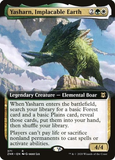 Yasharn Implacable Earth Extended Art Zendikar Rising Magic card