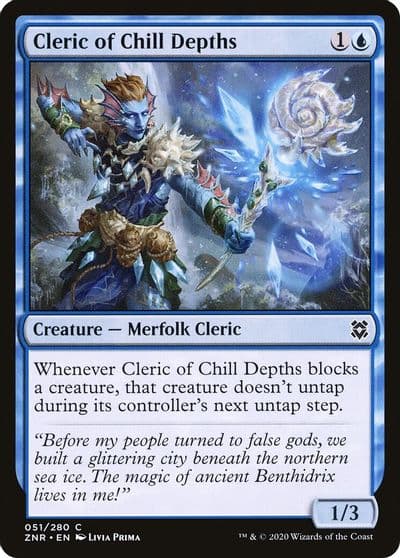 Cleric of Chill Depths Zendikar Rising Magic card