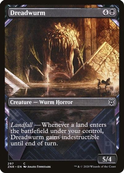 Dreadwurm Showcase Zendikar Rising Magic card
