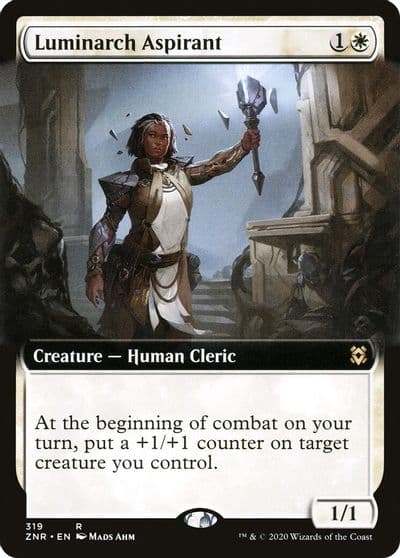 Luminarch Aspirant Extended Art Zendikar Rising Magic card