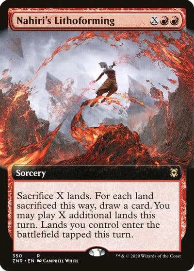 Nahiris Lithoforming Extended Art Zendikar Rising Magic card