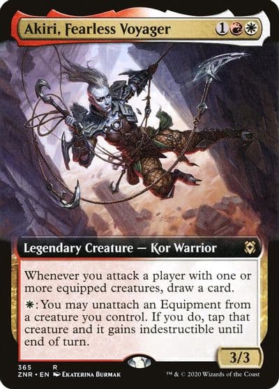 Akiri Fearless Voyager Extended Art Zendikar Rising Magic card