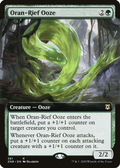 Oran Rief Ooze Extended Art Zendikar Rising Magic card