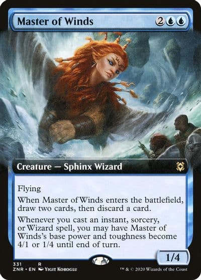 Master of Winds Extended Art Zendikar Rising Magic card