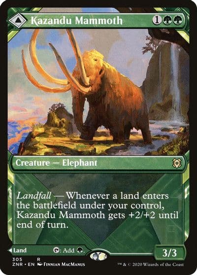 Kazandu Mammoth Showcase Zendikar Rising Magic card