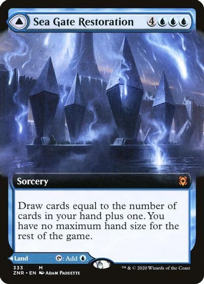 Sea Gate Restoration Extended Art Zendikar Rising Magic card
