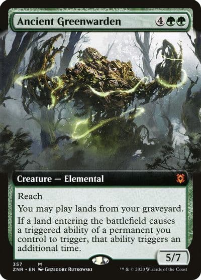 Ancient Greenwarden Extended Art Zendikar Rising Magic card