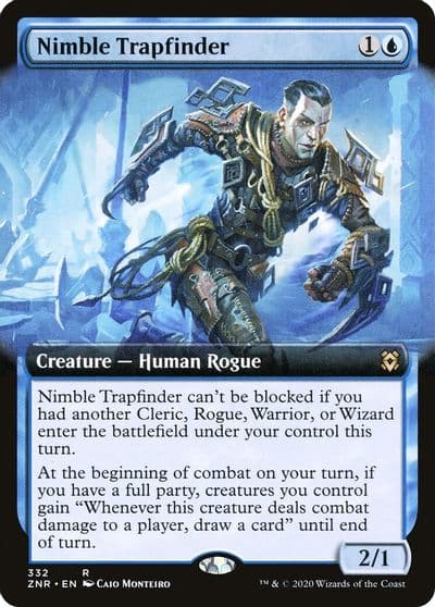 Nimble Trapfinder Extended Art Zendikar Rising Magic card