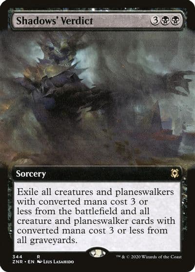 Shadows Verdict Extended Art Zendikar Rising Magic card