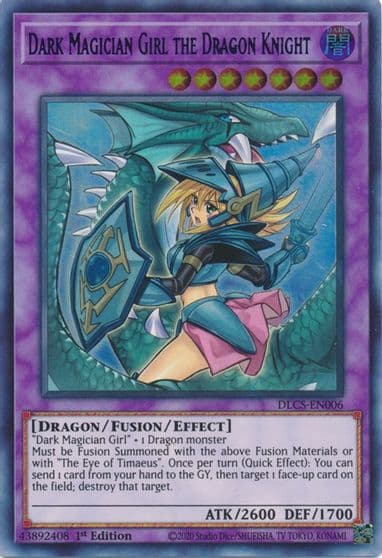 Dark Magician Girl the Dragon Knight Alternate Art Blue Dragons of Legend: The Complete Series Yu-Gi-Oh! card