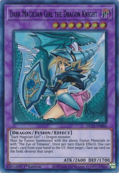 Dark Magician Girl the Dragon Knight Alternate Art Purple Dragons of Legend: The Complete Series Yu-Gi-Oh! card