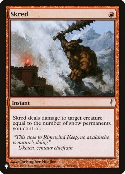 Skred The List Reprints Magic card