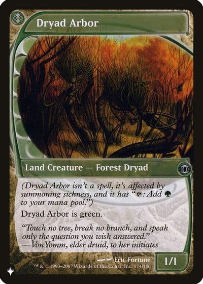 Dryad Arbor The List Reprints Magic card