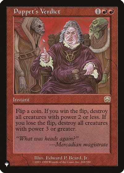 Puppets Verdict The List Reprints Magic card