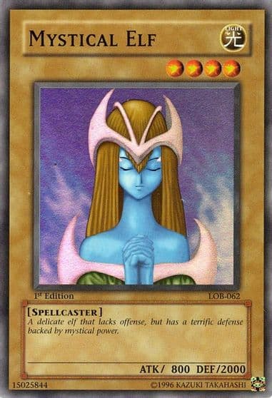 Mystical Elf The Legend of Blue Eyes White Dragon Yu-Gi-Oh! card