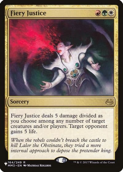 Fiery Justice The List Reprints Magic card