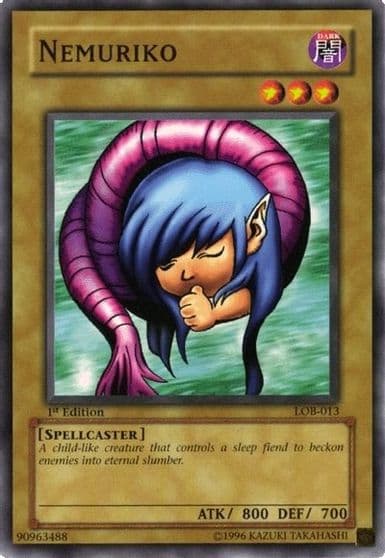 Nemuriko The Legend of Blue Eyes White Dragon Yu-Gi-Oh! card