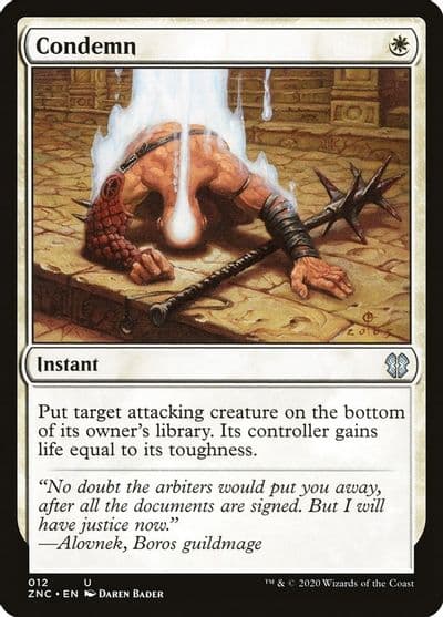 Condemn Commander: Zendikar Rising Magic card