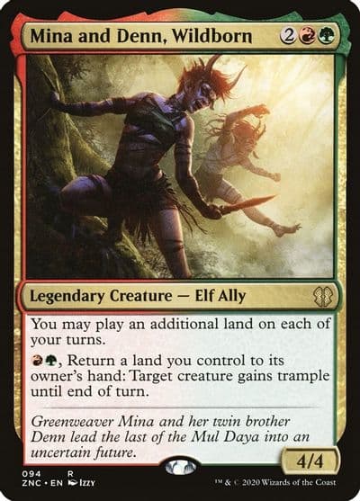 Mina and Denn Wildborn Commander: Zendikar Rising Magic card