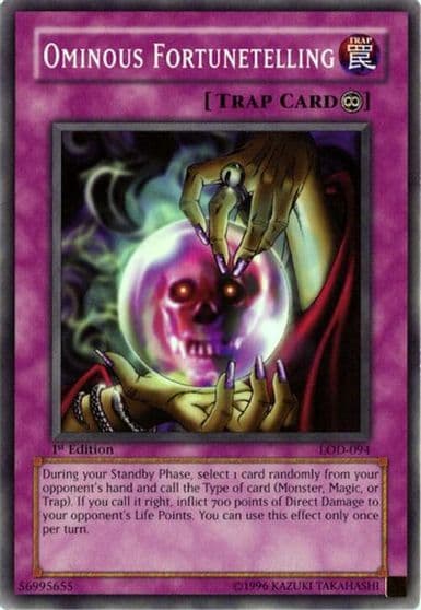 Ominous Fortunetelling Legacy of Darkness Yu-Gi-Oh! card
