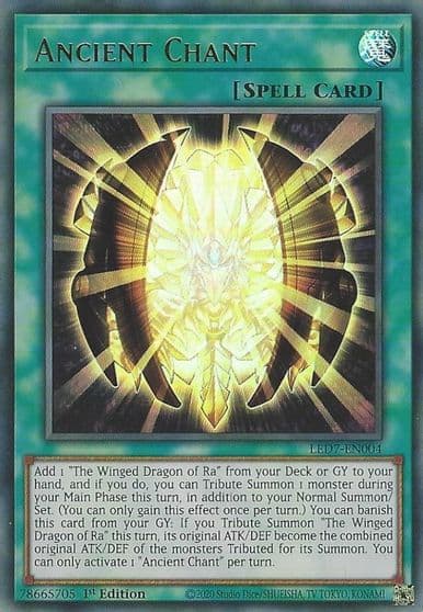 Ancient Chant Legendary Duelists: Rage of Ra Yu-Gi-Oh! card