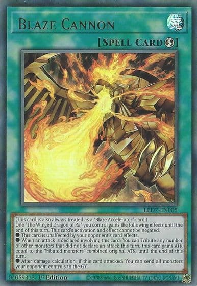 Blaze Cannon Legendary Duelists: Rage of Ra Yu-Gi-Oh! card