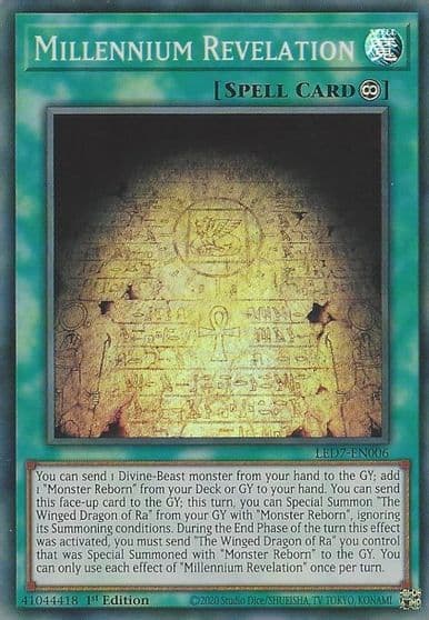 Millennium Revelation Legendary Duelists: Rage of Ra Yu-Gi-Oh! card