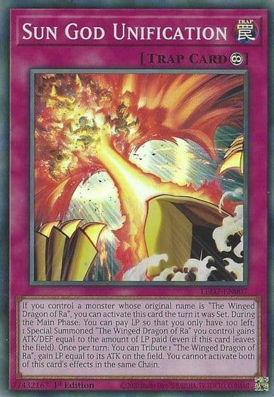 Sun God Unification Legendary Duelists: Rage of Ra Yu-Gi-Oh! card