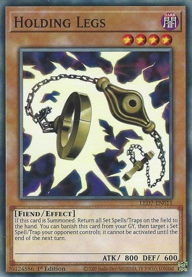 Holding Legs Legendary Duelists: Rage of Ra Yu-Gi-Oh! card