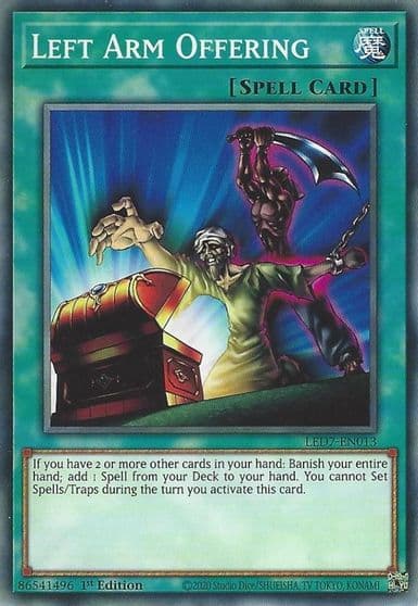 Left Arm Offering Legendary Duelists: Rage of Ra Yu-Gi-Oh! card