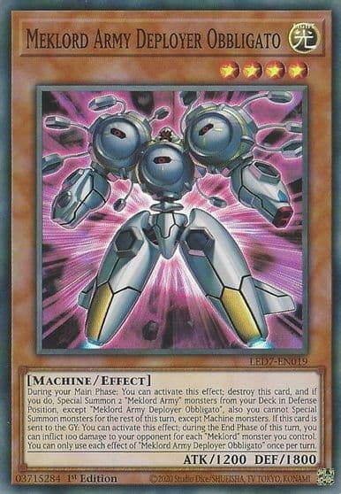 Meklord Army Deployer Obbligato Legendary Duelists: Rage of Ra Yu-Gi-Oh! card