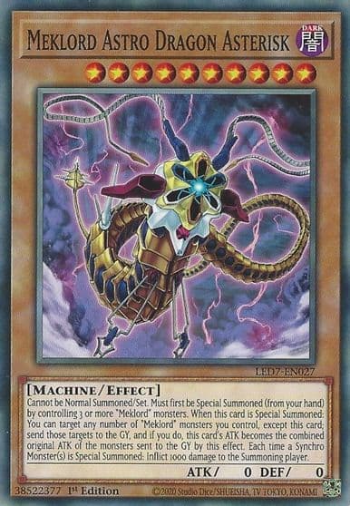 Meklord Astro Dragon Asterisk Legendary Duelists: Rage of Ra Yu-Gi-Oh! card
