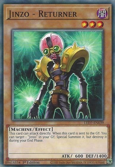 Jinzo Returner Legendary Duelists: Rage of Ra Yu-Gi-Oh! card