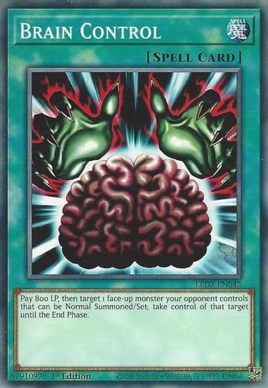 Brain Control Legendary Duelists: Rage of Ra Yu-Gi-Oh! card