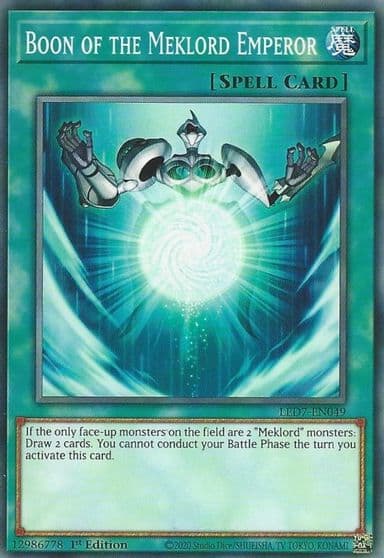 Boon of the Meklord Emperor Legendary Duelists: Rage of Ra Yu-Gi-Oh! card