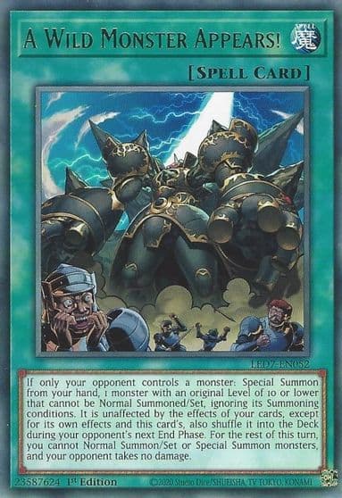 A Wild Monster Appears Legendary Duelists: Rage of Ra Yu-Gi-Oh! card