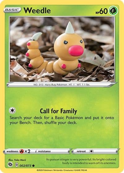 Weedle Champion's Path Pokemon card