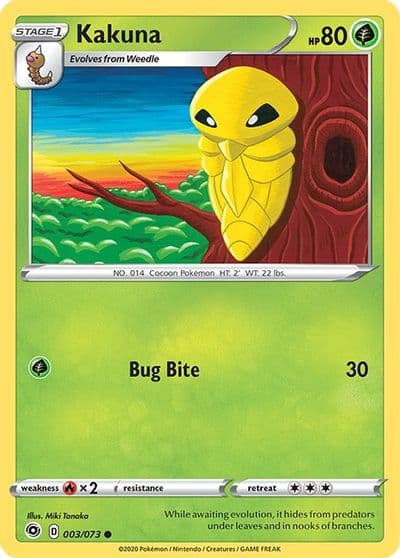 Kakuna Champion's Path Pokemon card