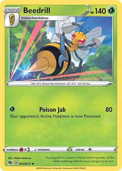 Beedrill Champion's Path Pokemon card