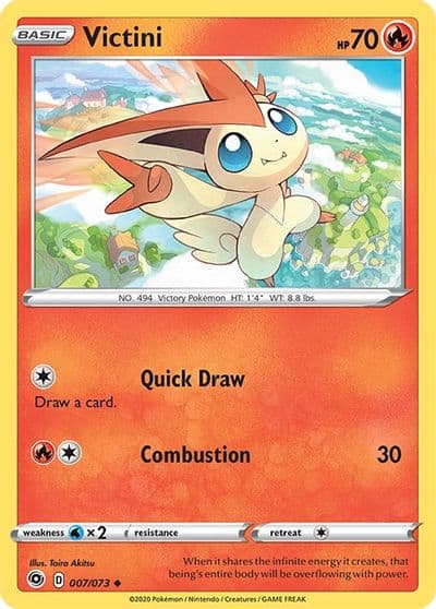 Victini Champion's Path Pokemon card