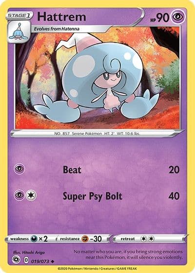 Hattrem Champion's Path Pokemon card
