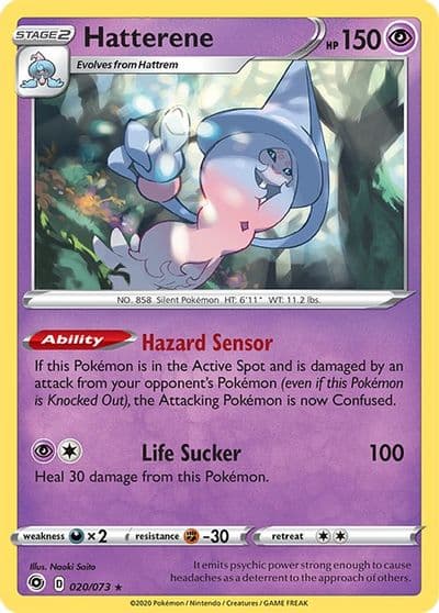 Hatterene Champion's Path Pokemon card
