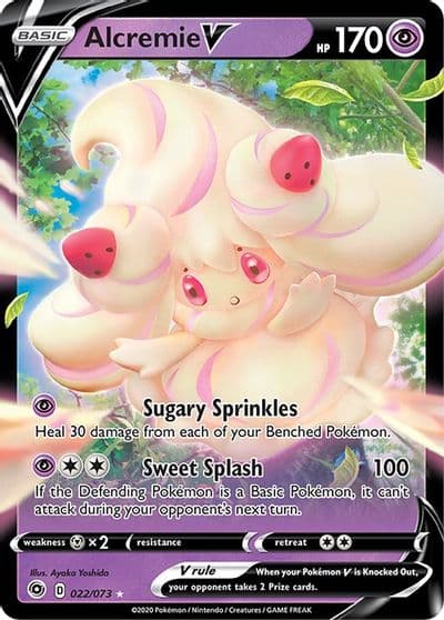 Alcremie V Champion's Path Pokemon card