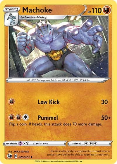 Machoke Champion's Path Pokemon card