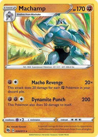 Machamp Champion's Path Pokemon card